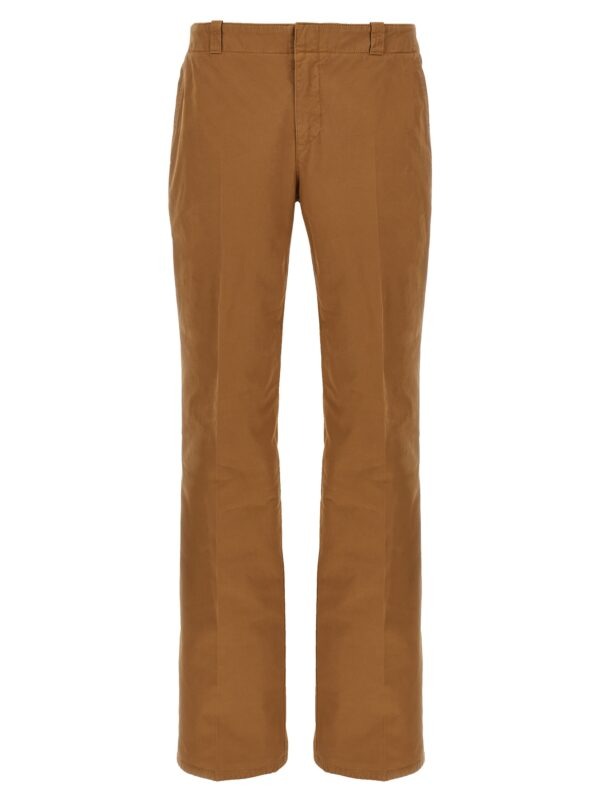 Brown Cotton Chino Pants