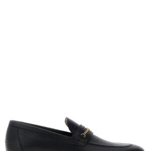 Black Goatskin Slip-On Loafers
