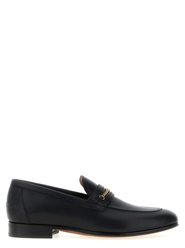 Black Goatskin Slip-On Loafers