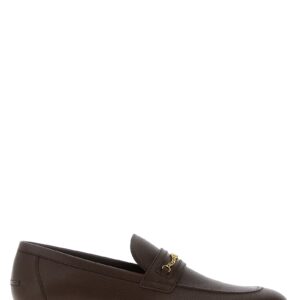 Brown Goatskin Slip-On Loafers