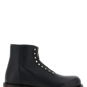 Black Calfskin Ankle Boots