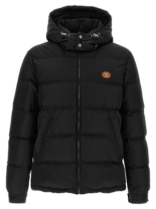 Black Polyamide Full-Length Jacket