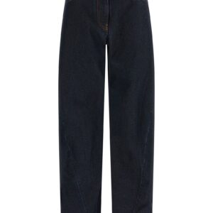 Blue Cotton High-Waisted Jean