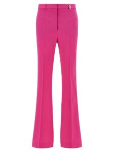 Fuchsia Virgin Wool Flared Pants