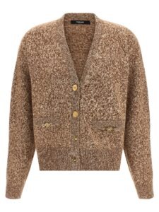 Beige Virgin Wool Cardigan