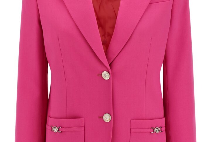 Fuchsia Virgin Wool Blazer - Jag Couture London