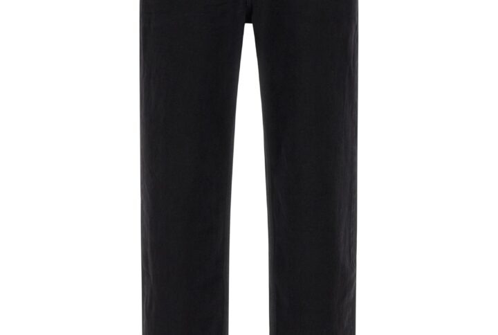 Black Cotton Straight-Leg Jeans | Jag Couture London – New York
