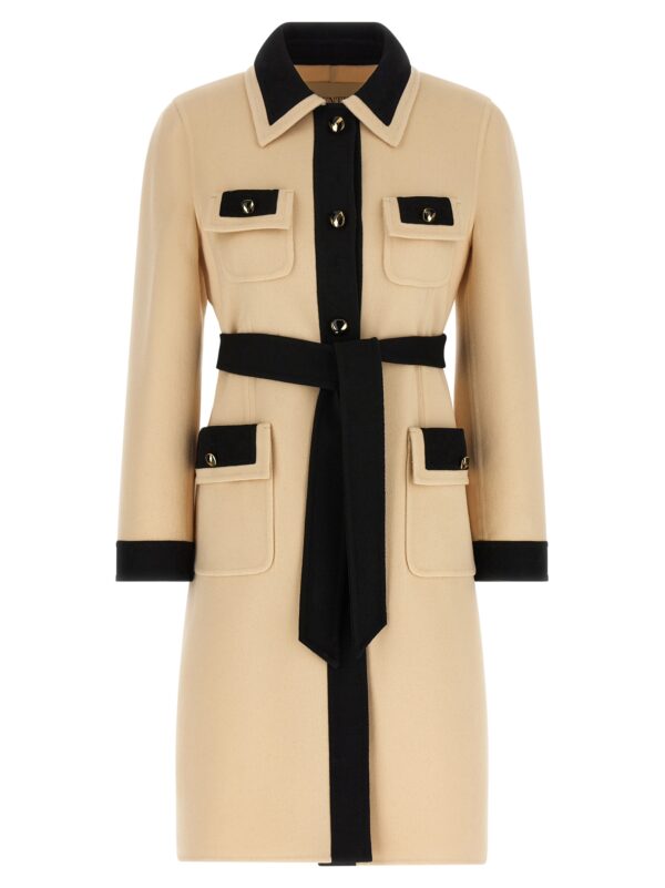 Beige Virgin Wool Coat