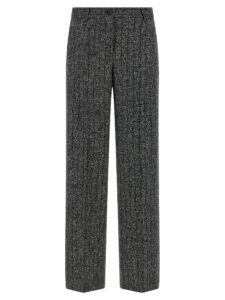 Bicolor Virgin Wool Casual Pants