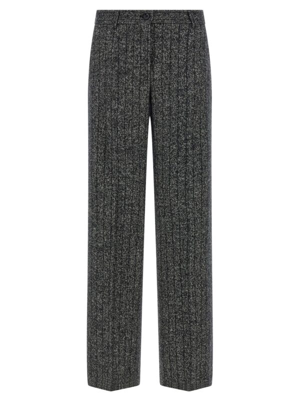 Bicolor Virgin Wool Casual Pants