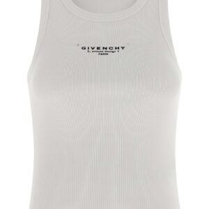White Cotton Sleeveles T-Shirt