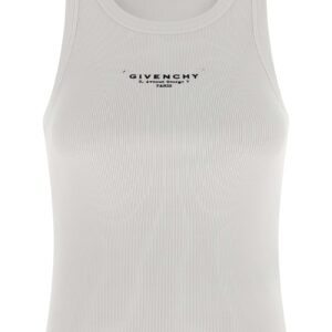 White Cotton Sleeveles T-Shirt