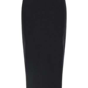 Black Polyamide Midi Skirt