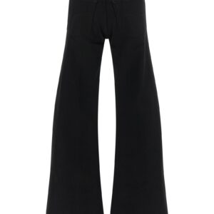Black Cotton Flared Jeans - Jag Couture London