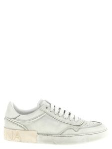 White Lamb Leather Low Top Sneakers