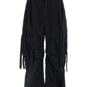Black Cotton Cargo Pants