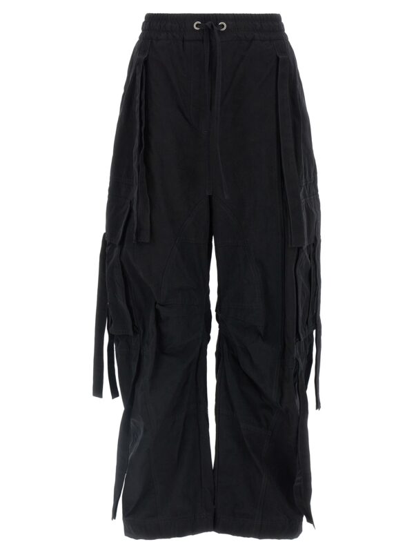 Black Cotton Cargo Pants