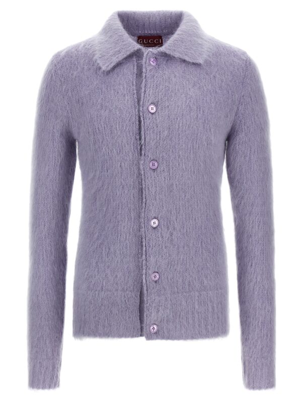 Purple Wool Cardigan