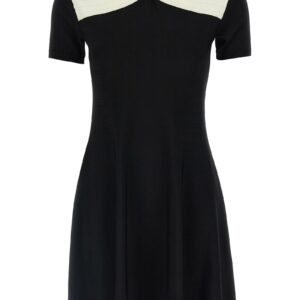 Black Viscose Short Dress