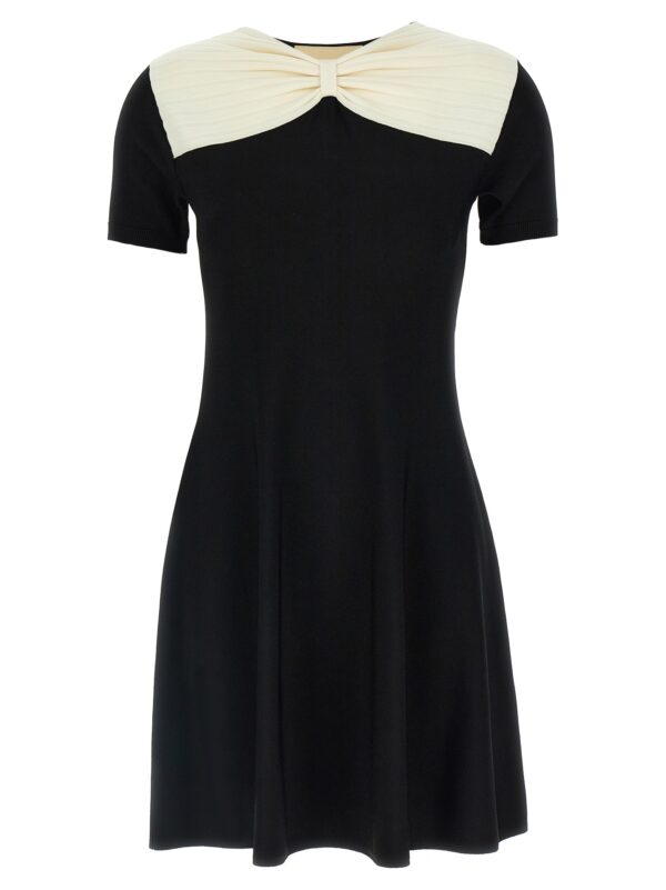 Black Viscose Short Dress