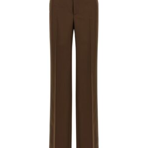 Brown Polyester Dress Pants