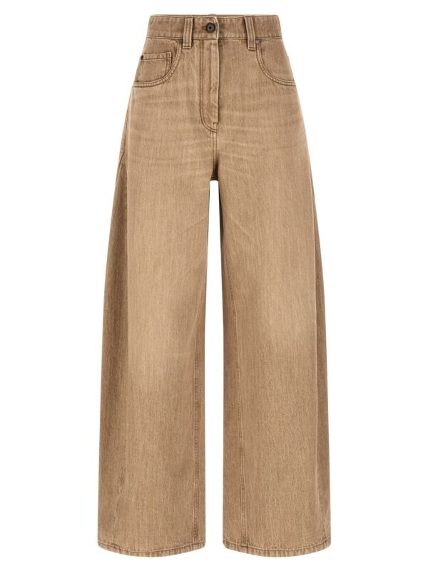 Beige Cotton Jeans Denim