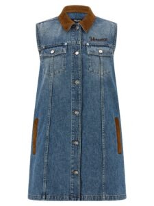 Blue Cotton Short Dress