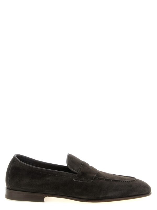 Brown Calfskin Slip-On Loafers
