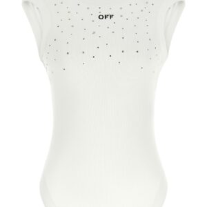 White Viscose Sleeveles T-Shirt