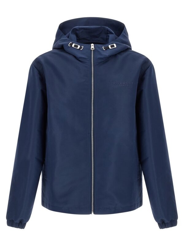 Blue Polyester Shell Jacket