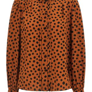 Orange Silk Blouse