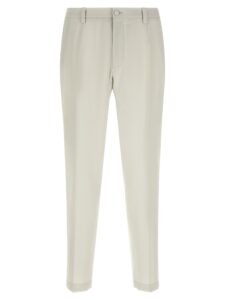 Beige Virgin Wool Dress Pants