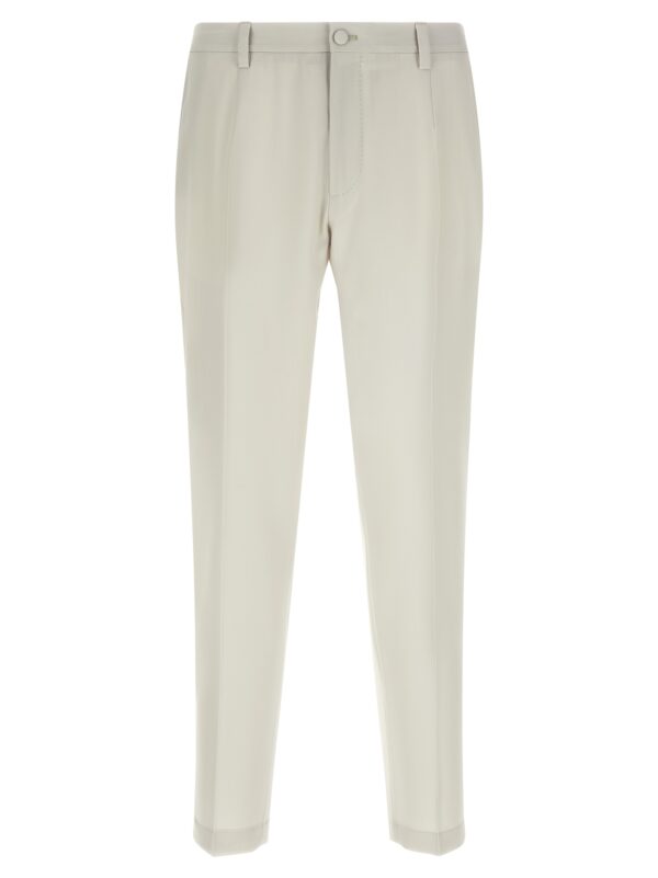 Beige Virgin Wool Dress Pants