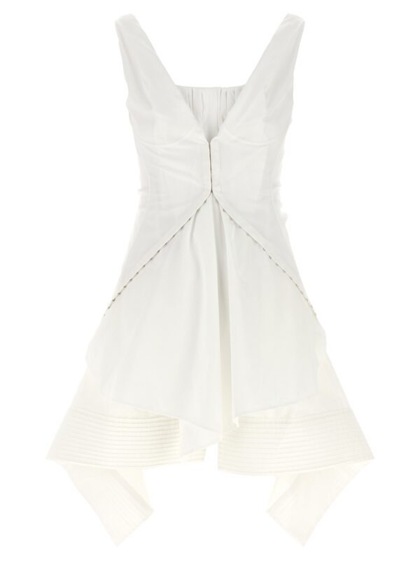 White Cotton Short Dress