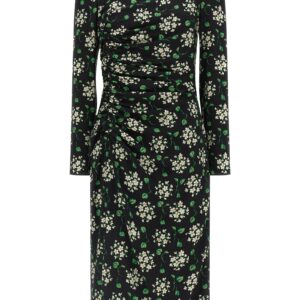 Black Synthetic Midi Dress