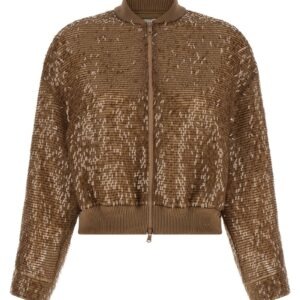 Brown Silk Cardigan