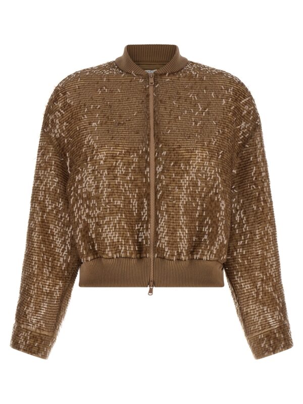 Brown Silk Cardigan