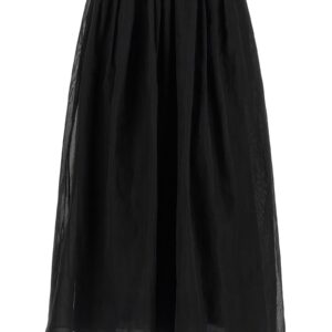 Black Cotton Mini Skirt