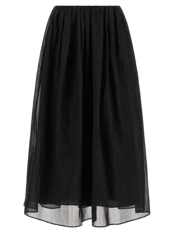 Black Cotton Mini Skirt