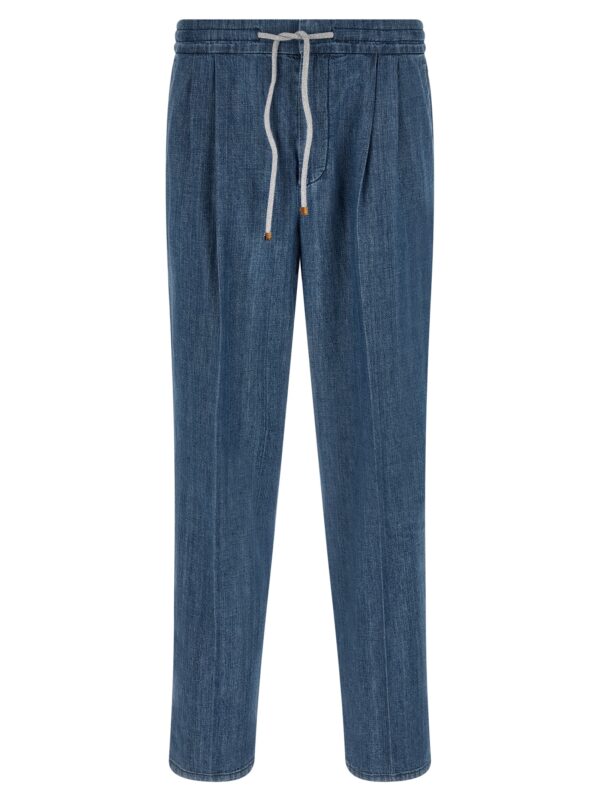 Blue Cotton Relaxed Fit Jeans