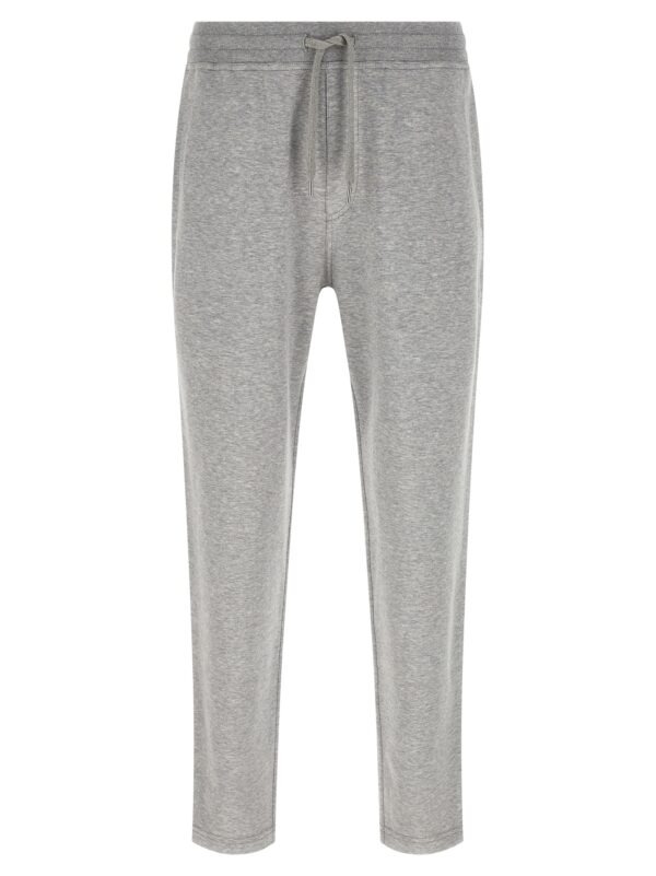 Gray Cotton Athletic Pants