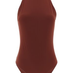 Bordeaux Polyamide One-Piece Swimsuit
