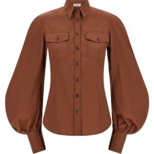 Brown Cotton Blouse