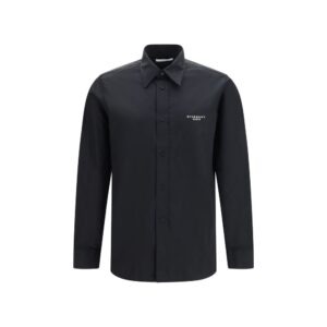 Black Cotton Dress Shirt