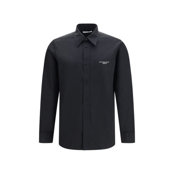 Black Cotton Dress Shirt