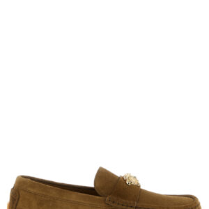 Brown Calfskin Slip-On Loafers