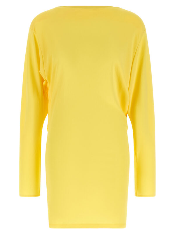 Bicolor Viscose Short Dress