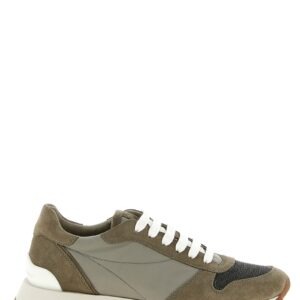 Bicolor Polyester Athletic Sneakers