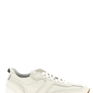 White Goatskin Athletic Sneakers