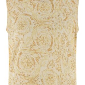 Bicolor Silk Sleeveless Jacket